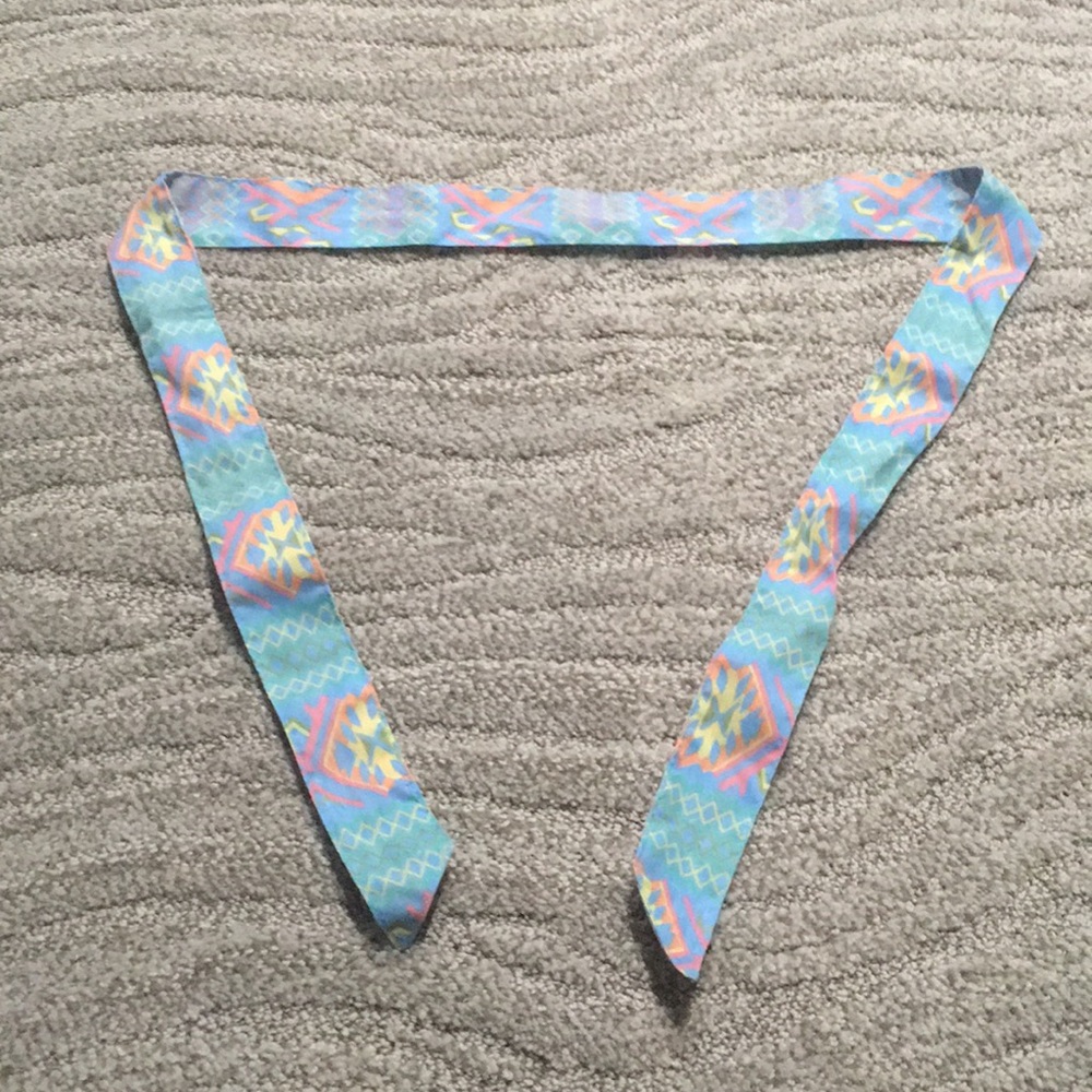 Blue tie belt